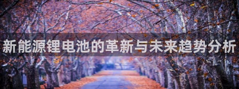 摩根娱乐宝可靠吗:新能源锂电池的革新与未来趋势分析