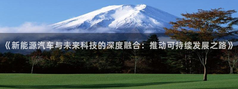 义乌摩根娱乐会所老板:《新能源汽车与未来科技的深度融合:推动