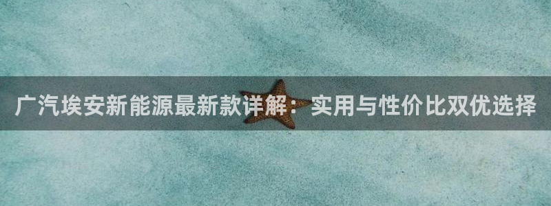 义乌摩根娱乐招聘少爷:广汽埃安新能源最新款详解:实用与性价比