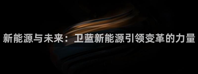 泉州摩根会娱乐保安公司:新能源与未来:卫蓝新能源引领变革的力